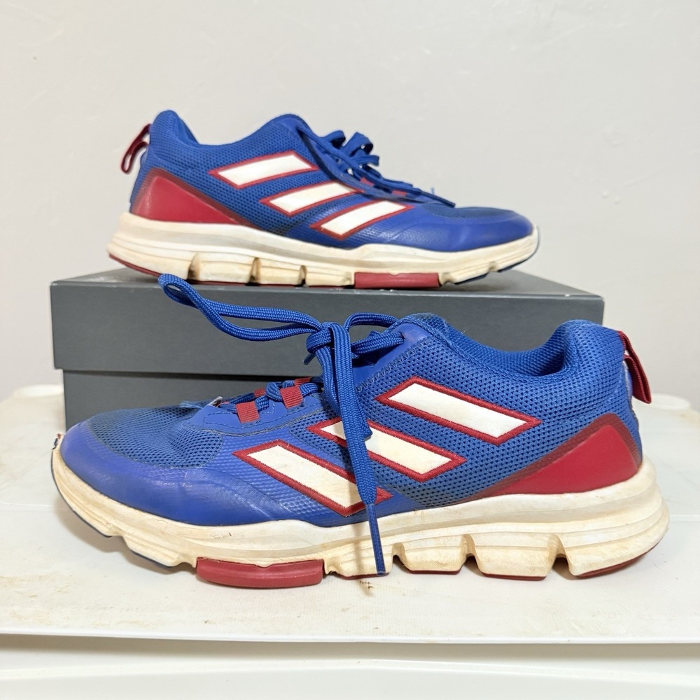 Adidasโ Mens Speed Trainer 5 Blue Running Shoes Mens FV9053 Baseball Size 6.5
